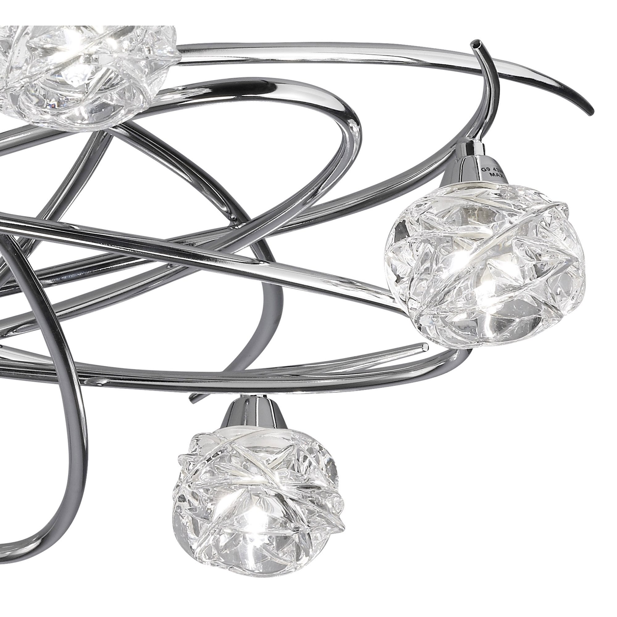 M3942 Maremagnum Telescopic Convertible To Semi Flush 6 Light G9 Polished Chrome