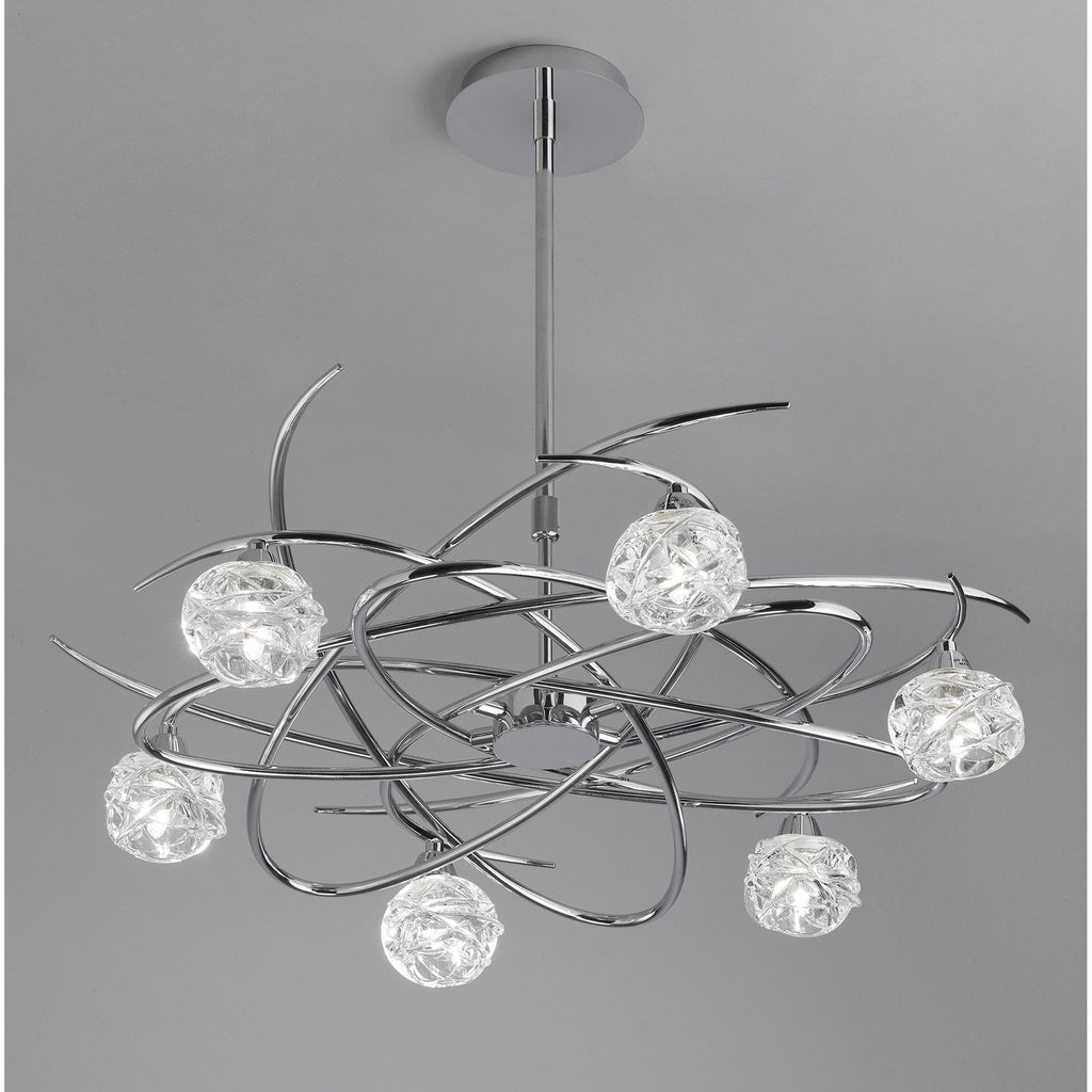 M3942 Maremagnum Telescopic Convertible To Semi Flush 6 Light G9 Polished Chrome