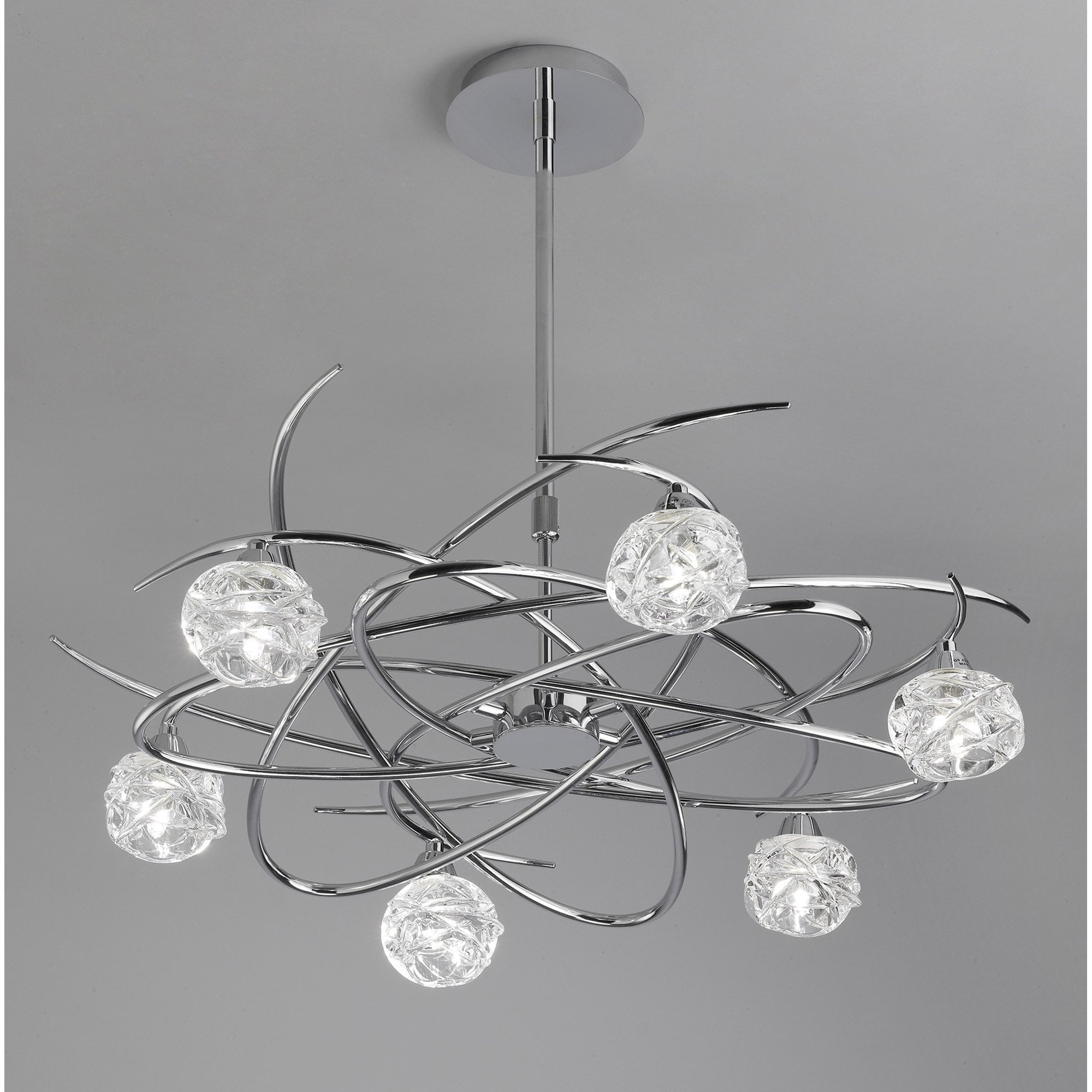 M3942 Maremagnum Telescopic Convertible To Semi Flush 6 Light G9 Polished Chrome