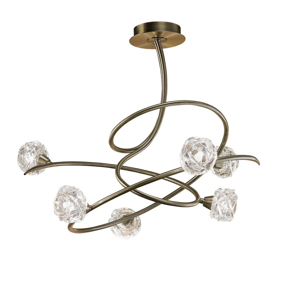M4071 Maremagnum Ceiling 6 Light G9 Antique Brass