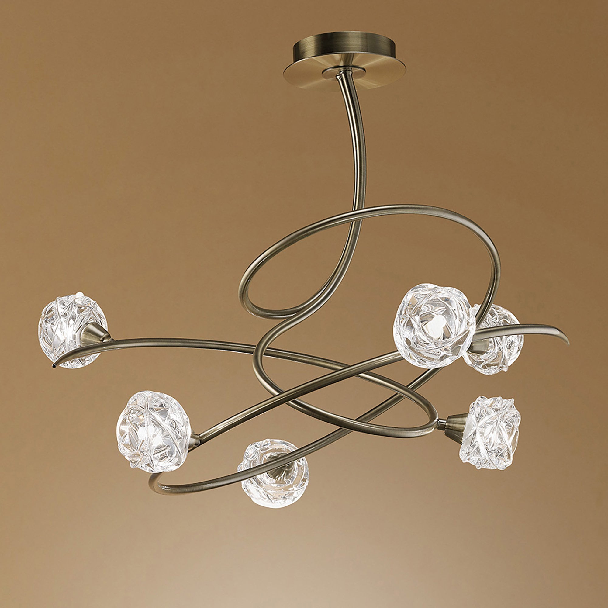 M4071 Maremagnum Ceiling 6 Light G9 Antique Brass