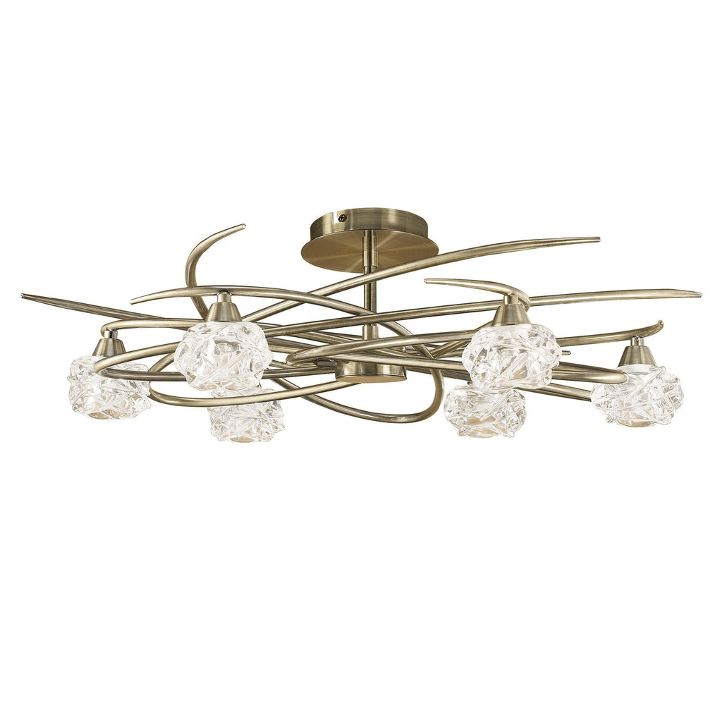 M4072 Maremagnum Telescopic Convertible To Semi Flush 6 Light G9 Antique Brass