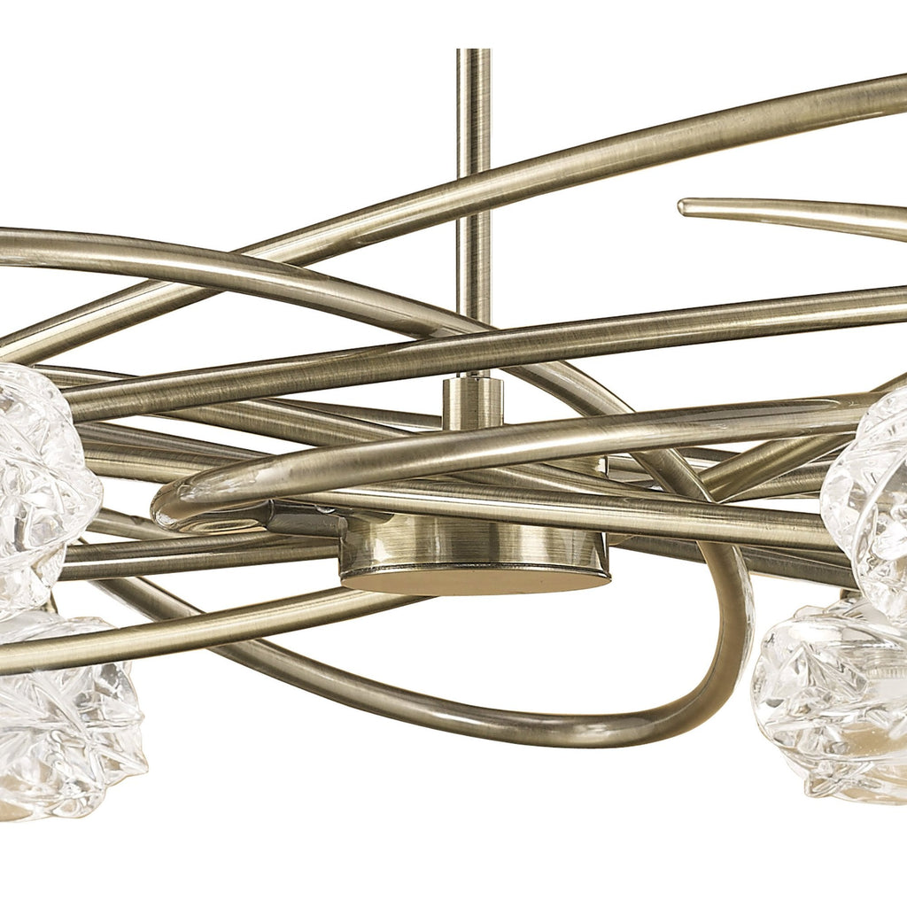 M4072 Maremagnum Telescopic Convertible To Semi Flush 6 Light G9 Antique Brass