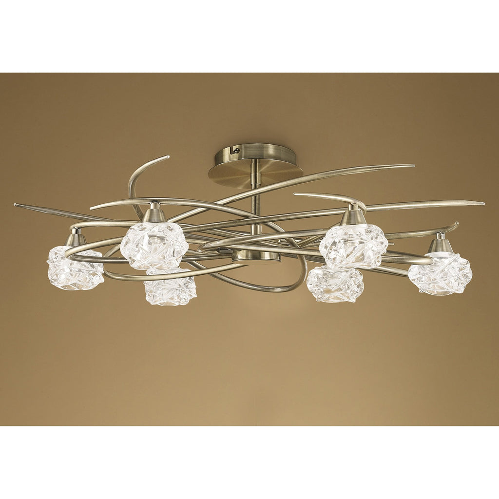 M4072 Maremagnum Telescopic Convertible To Semi Flush 6 Light G9 Antique Brass