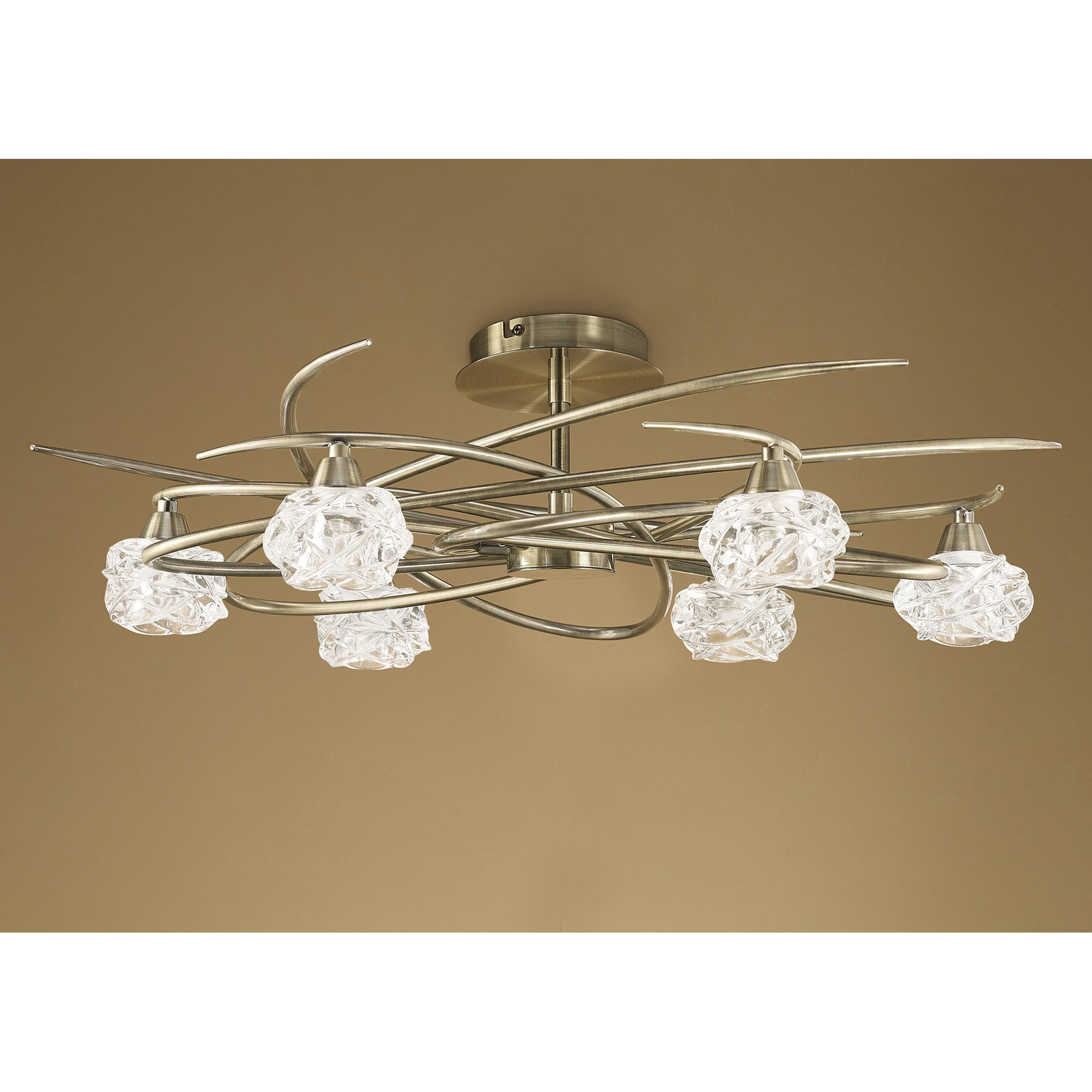 M4072 Maremagnum Telescopic Convertible To Semi Flush 6 Light G9 Antique Brass