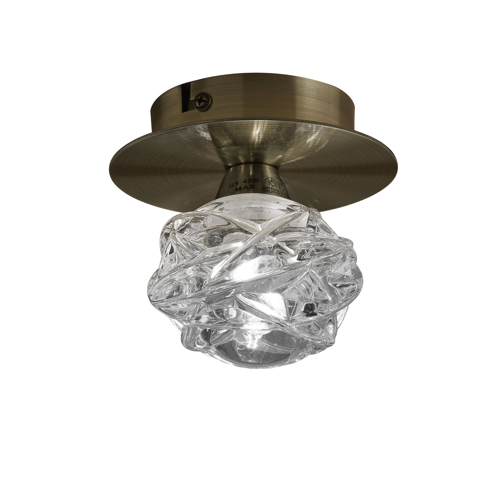 M4075 Maremagnum Ceiling 1 Light G9 Antique Brass