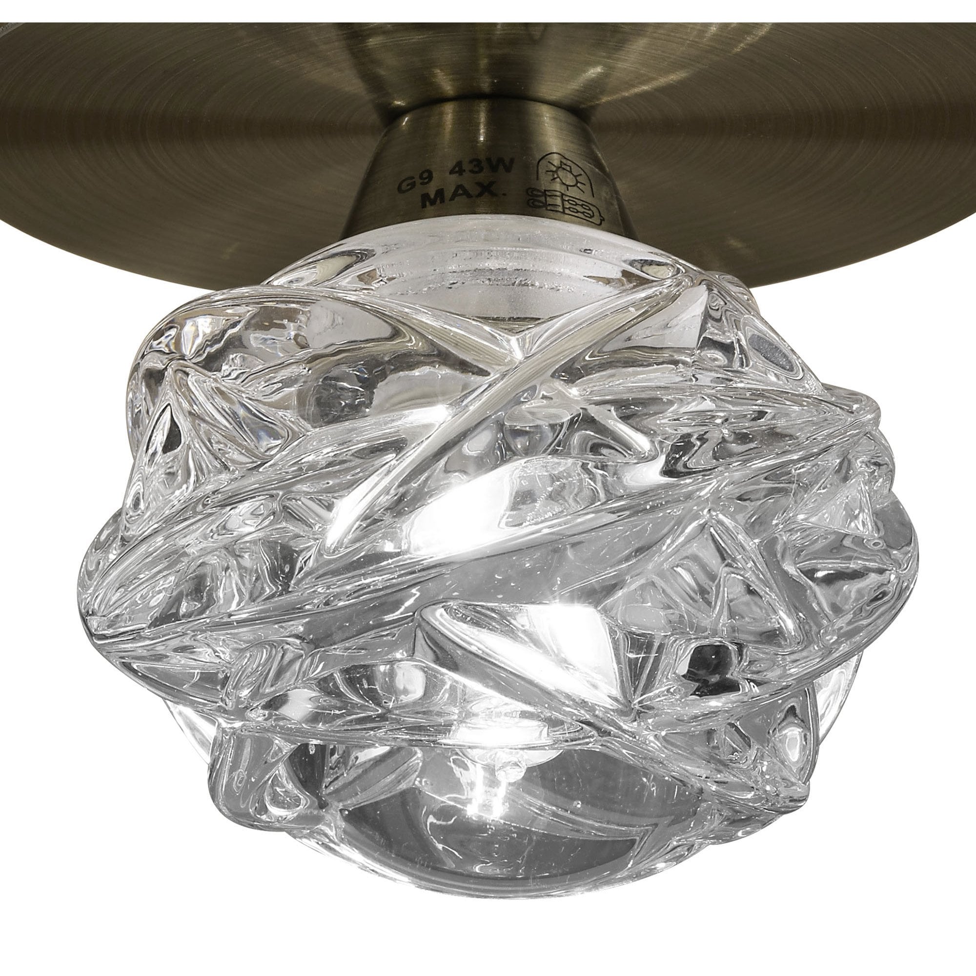 M4075 Maremagnum Ceiling 1 Light G9 Antique Brass