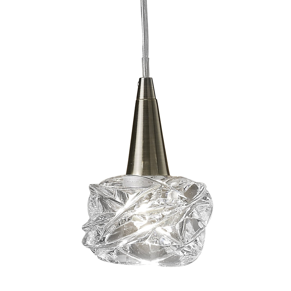 M4076 Maremagnum Pendant 1 Light G9 Antique Brass