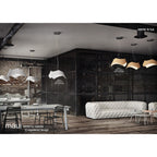 M4810 Maui Pendant 5W+19W LED Gloss White / Polished Chrome