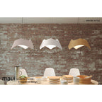 M4810 Maui Pendant 5W+19W LED Gloss White / Polished Chrome