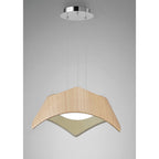 M4811 Maui Pendant 5W+19W LED Beech / Polished Chrome