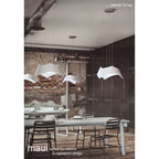 M4811 Maui Pendant 5W+19W LED Beech / Polished Chrome
