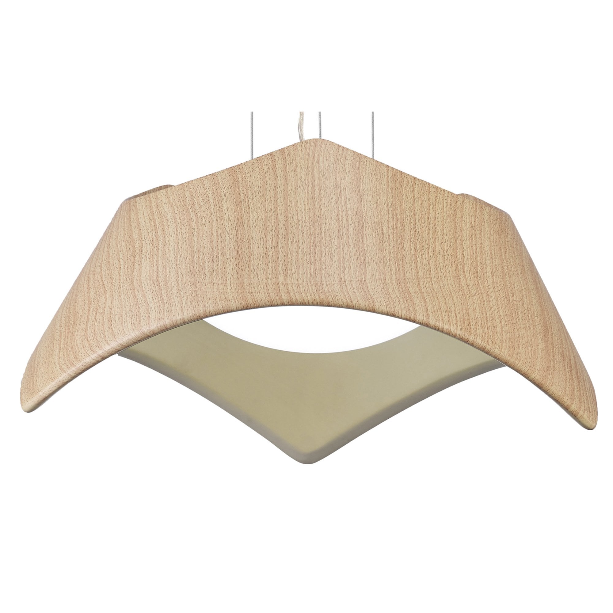 M4811 Maui Pendant 5W+19W LED Beech / Polished Chrome