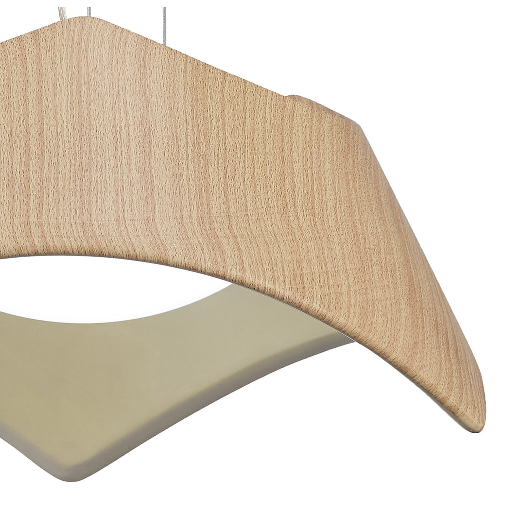 M4811 Maui Pendant 5W+19W LED Beech / Polished Chrome