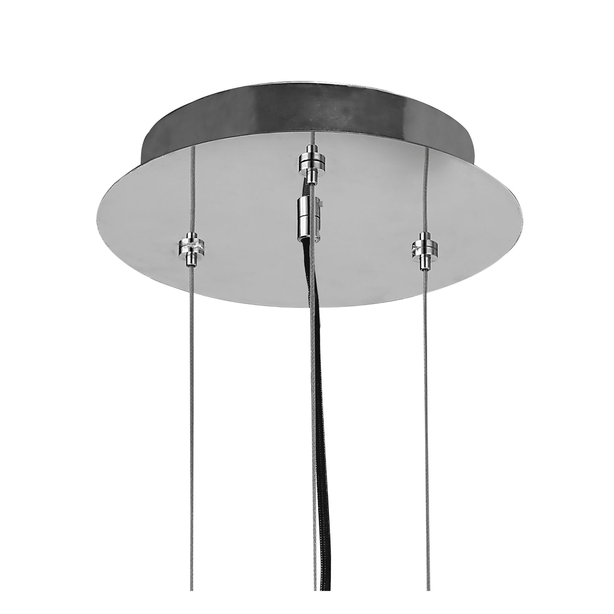 M4815 Maui Pendant 3 Light E27 Cement Effect / Polished Chrome