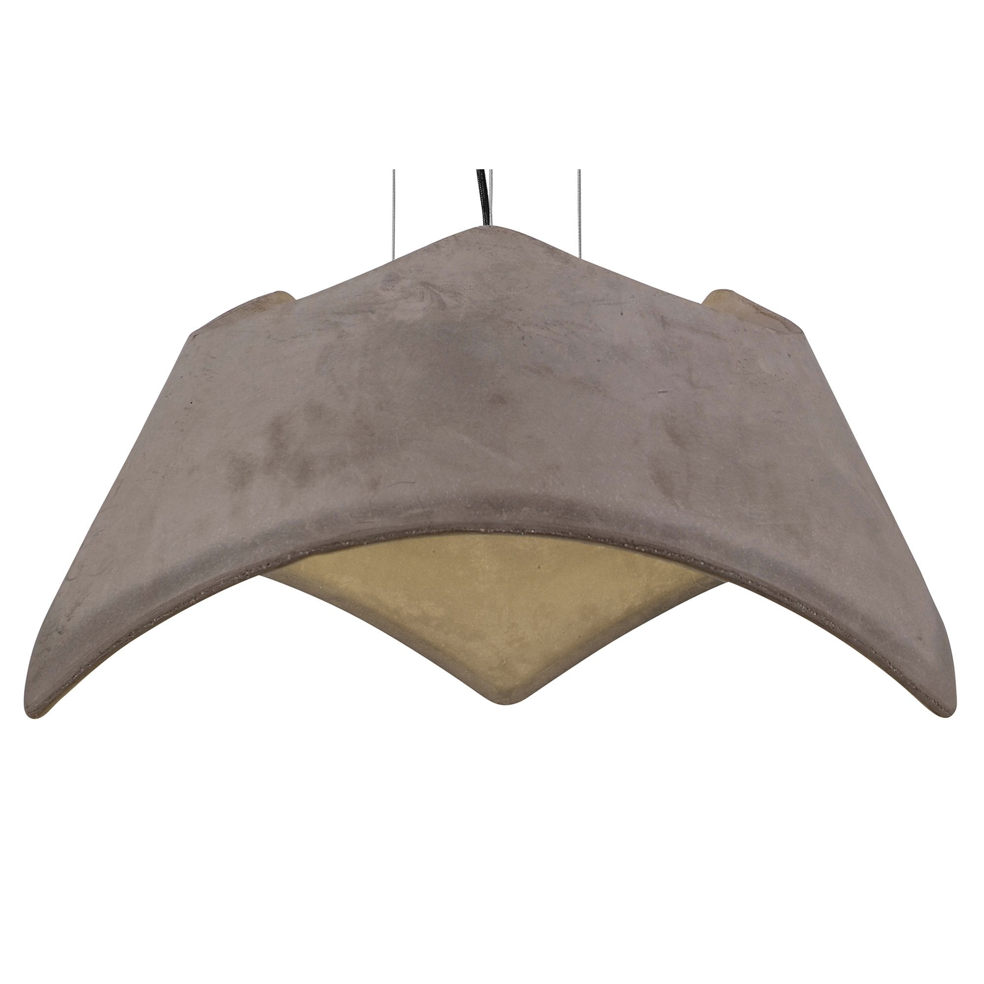 M4815 Maui Pendant 3 Light E27 Cement Effect / Polished Chrome