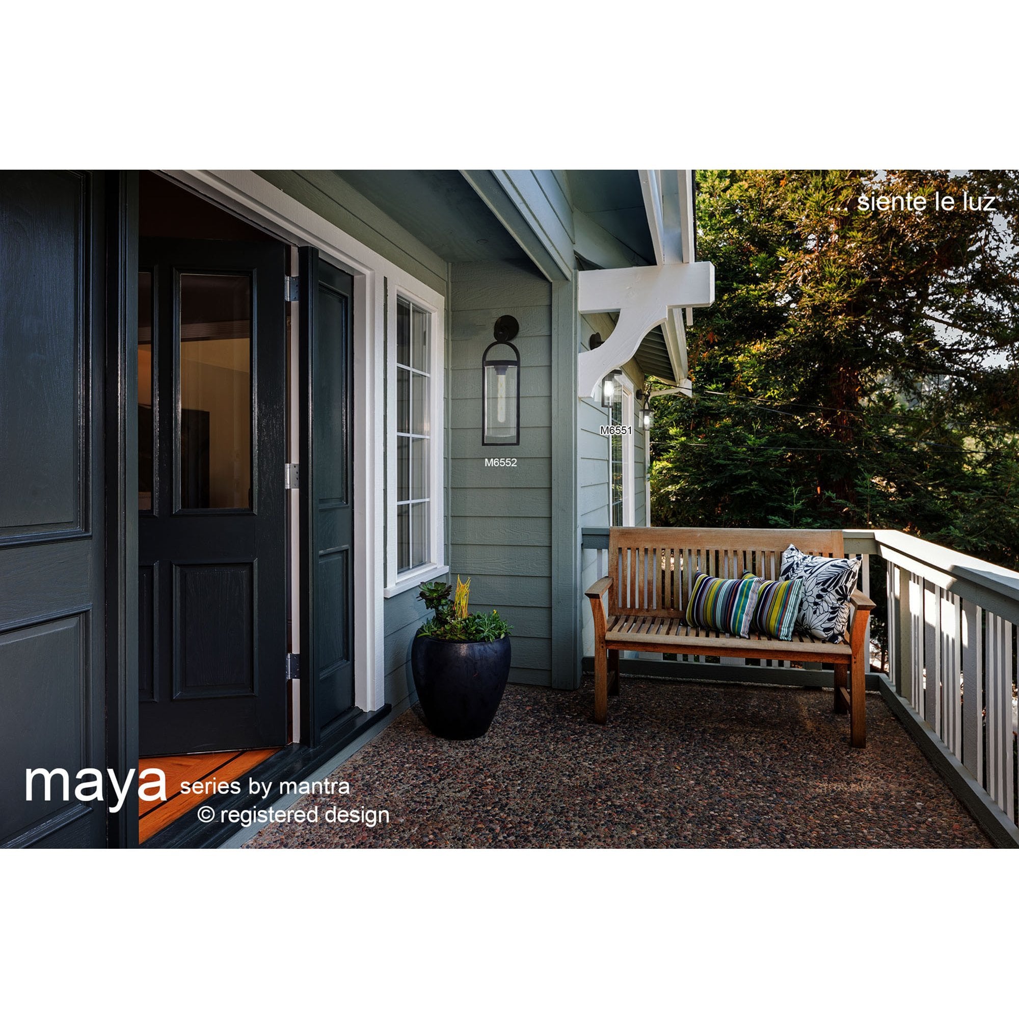 M6551 Maya Outdoor Wall Lamp 1 Light Anthracite