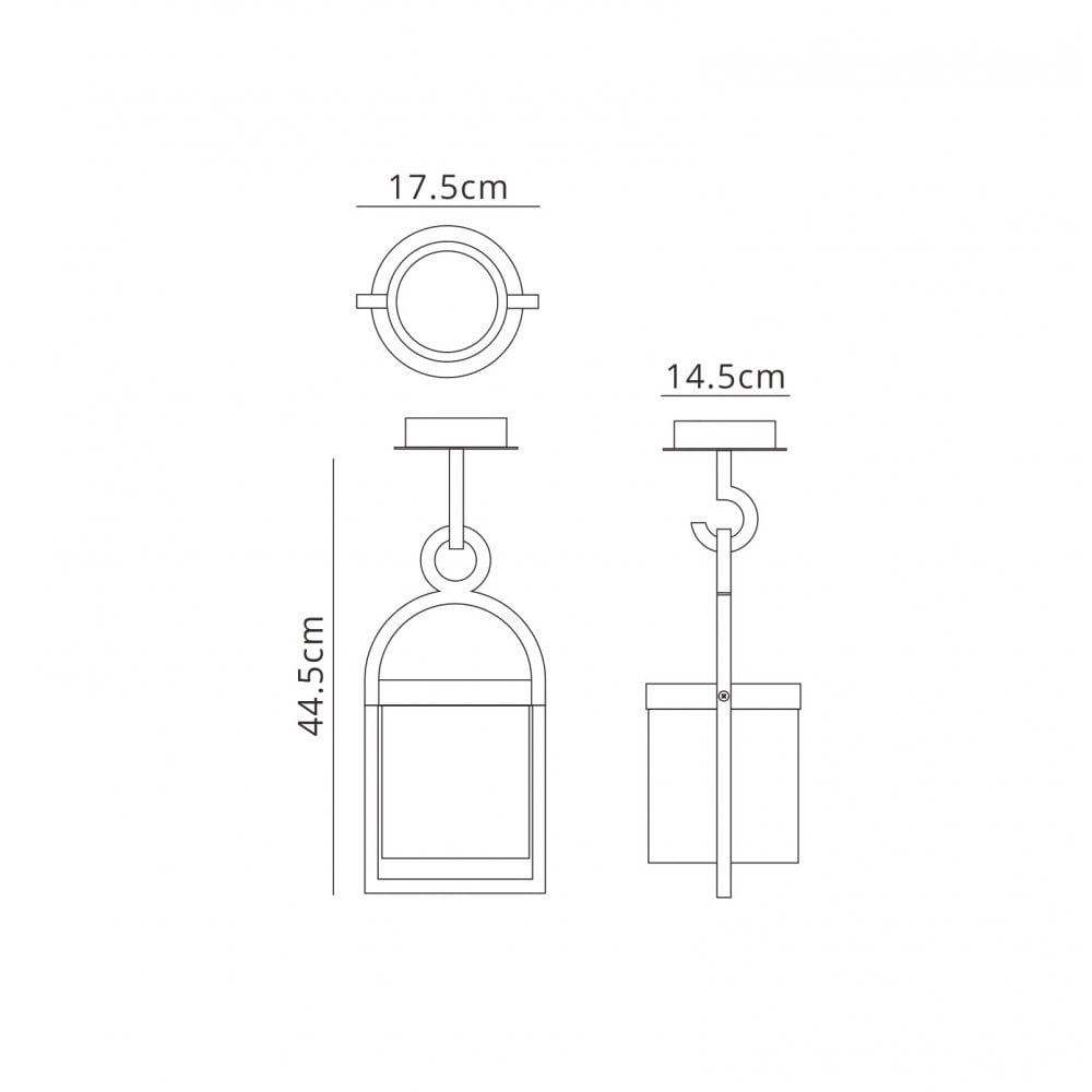 M6553 Maya Outdoor Ceiling 1 Light Anthracite