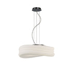 M3620 Mediterraneo Pendant 3 Light E27 Large Polished Chrome / Frosted White Glass