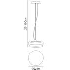 M3622 Mediterraneo Pendant 2 Light GU10 Small Polished Chrome / Frosted White Glass