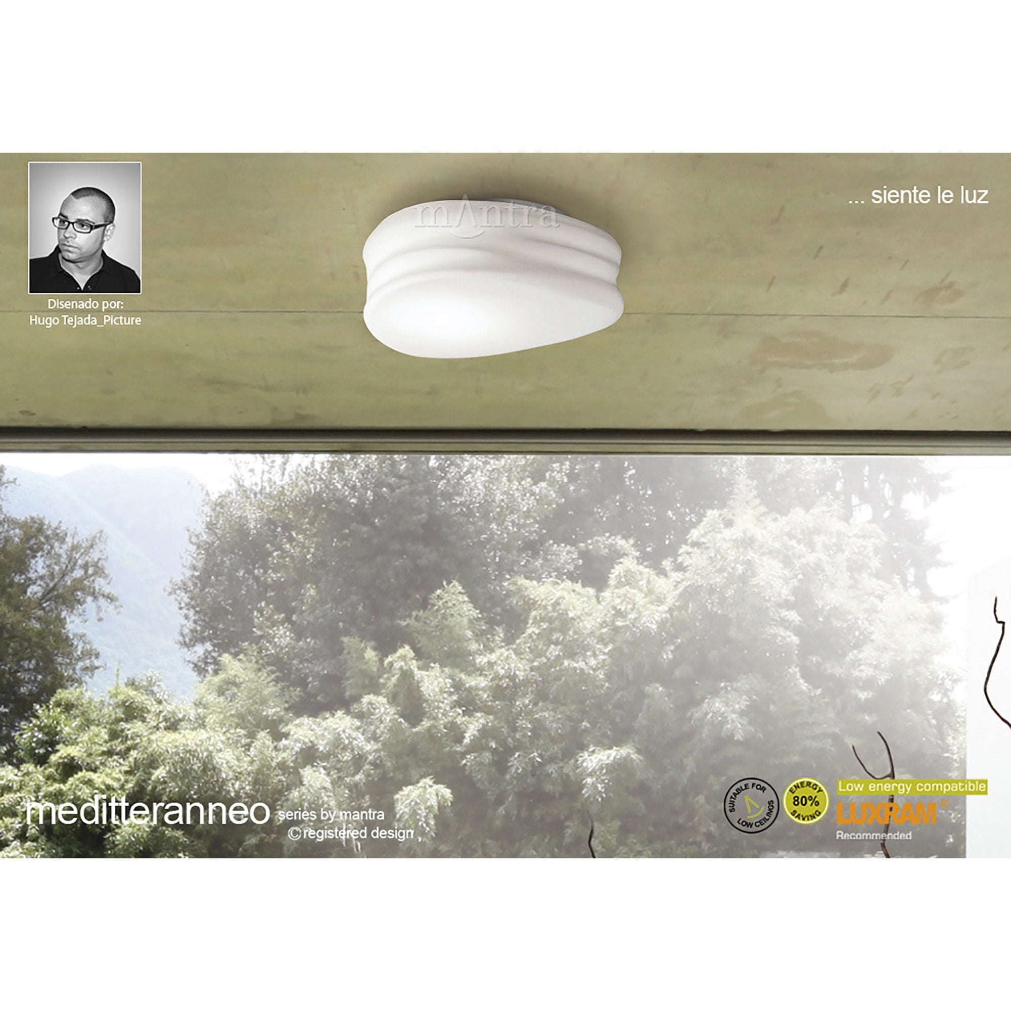 M3622 Mediterraneo Pendant 2 Light GU10 Small Polished Chrome / Frosted White Glass