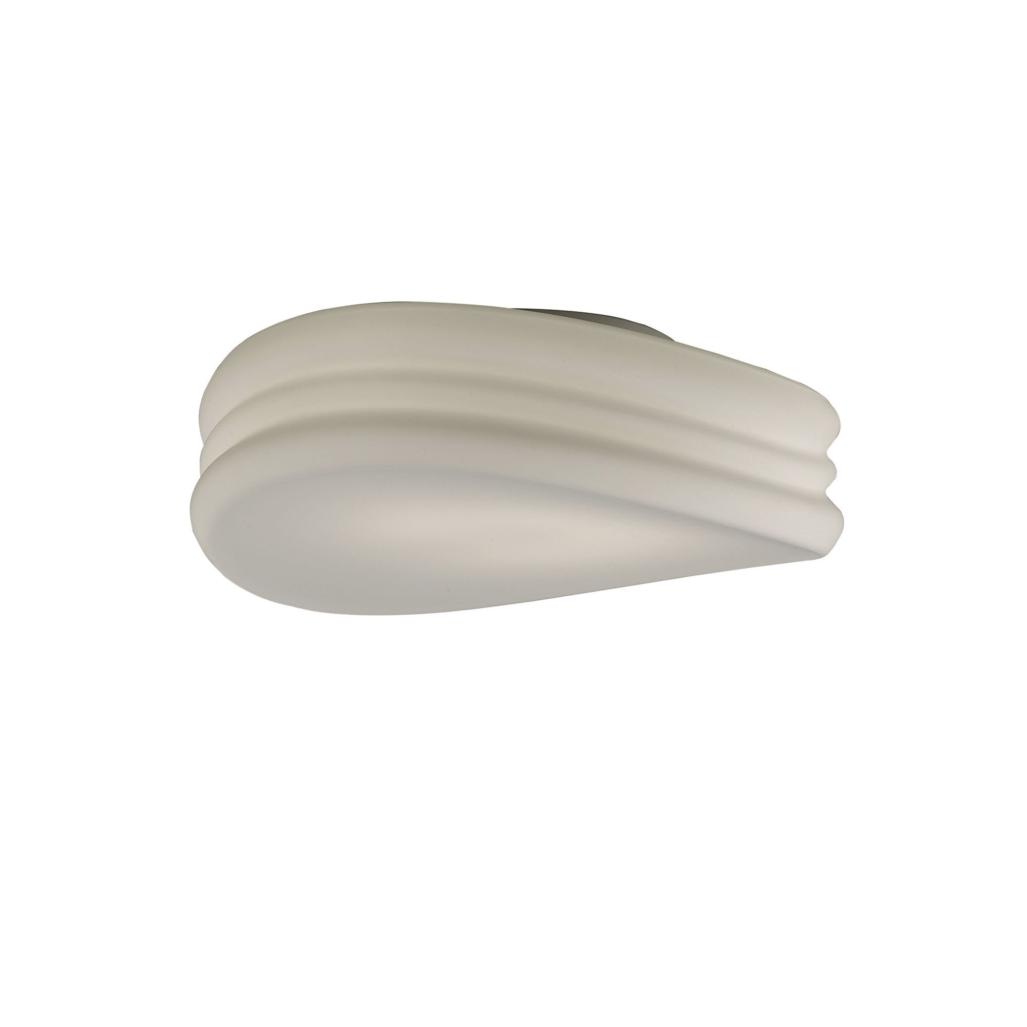M3623 Mediterraneo Flush Ceiling / Wall 3 Light E27 Large Frosted White Glass