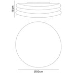 M3623 Mediterraneo Flush Ceiling / Wall 3 Light E27 Large Frosted White Glass