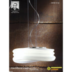 M3623 Mediterraneo Flush Ceiling / Wall 3 Light E27 Large Frosted White Glass