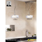 M3624 Mediterraneo Flush Ceiling / Wall 2 Light E27 Medium Frosted White Glass
