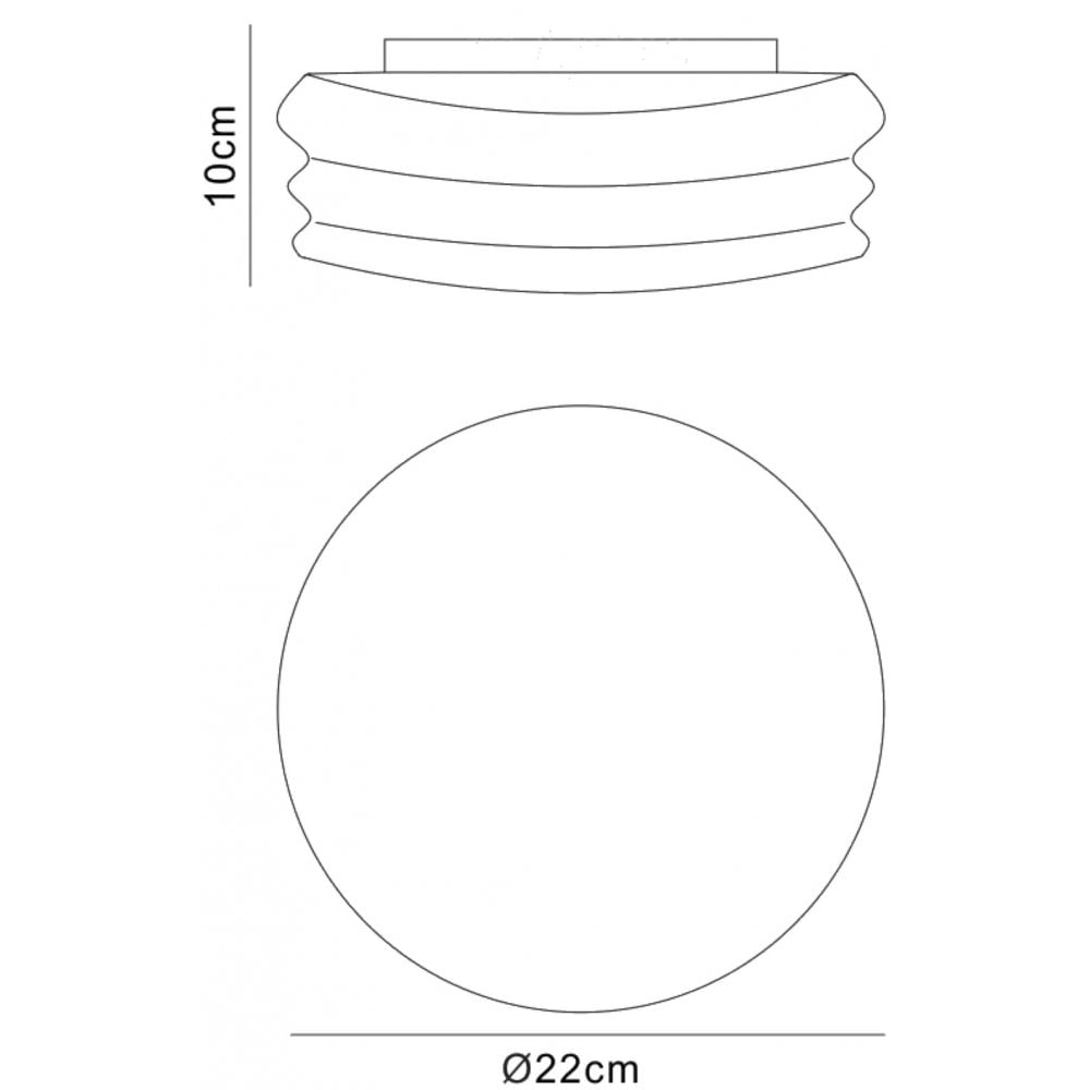 M3625 Mediterraneo Ceiling / Wall 2 Light GU10 Small Frosted White Glass