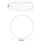 M3625 Mediterraneo Ceiling / Wall 2 Light GU10 Small Frosted White Glass