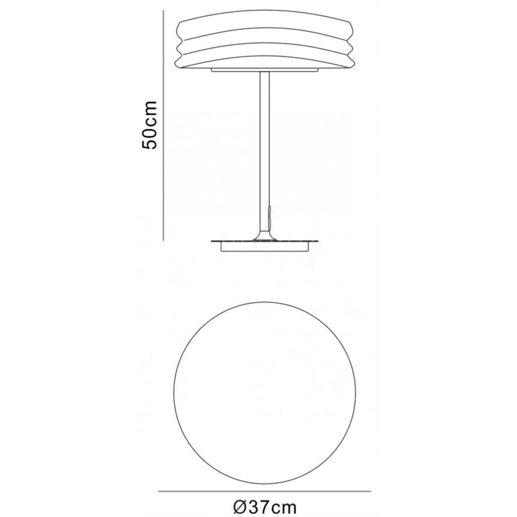 M3626 Mediterraneo Table Lamp 2 Light E27 Medium Polished Chrome / Frosted White Glass