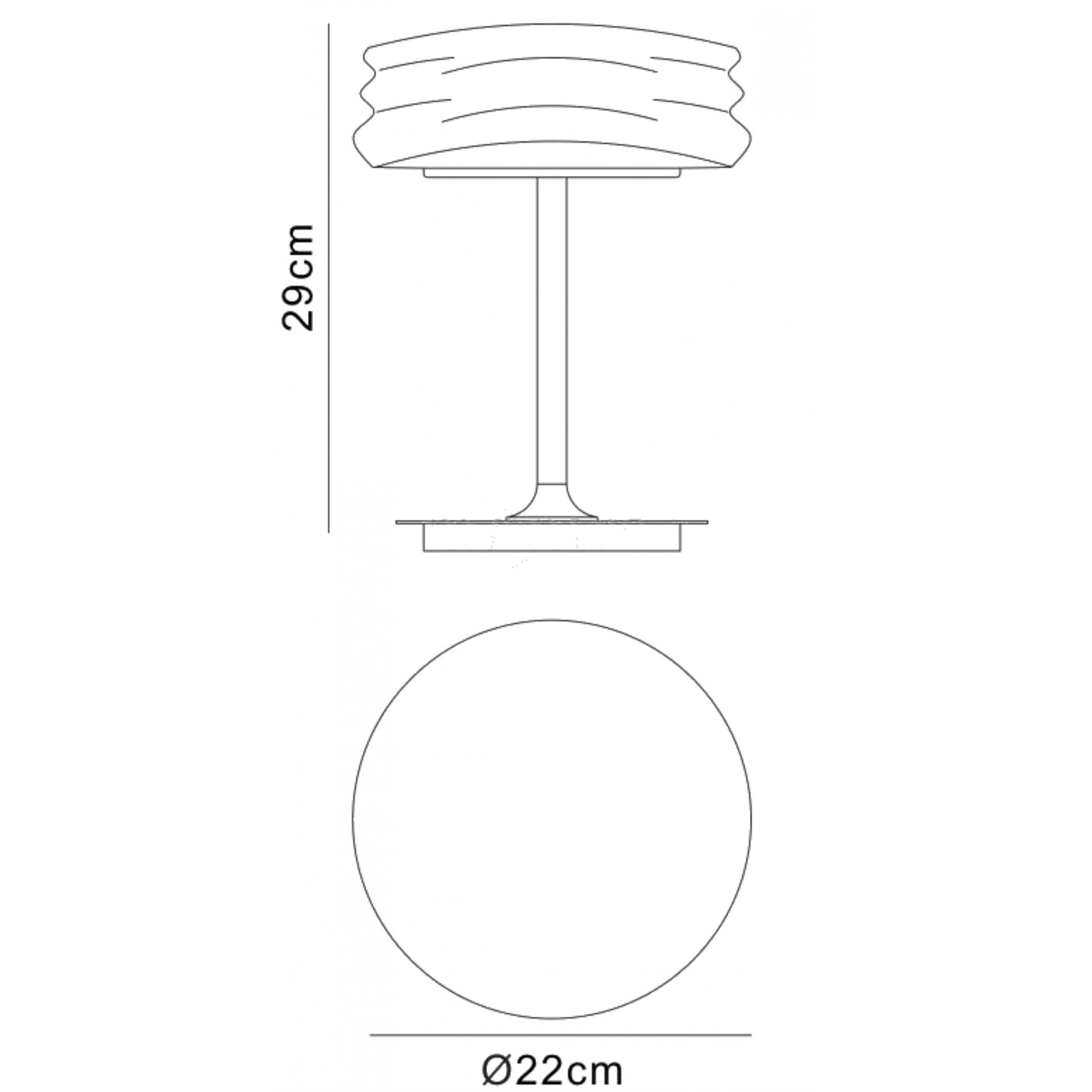 M3627 Mediterraneo Table Lamp 2 Light GU10 Small Polished Chrome / Frosted White Glass