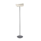 M3628 Mediterraneo Floor Lamp 2 Light E27 Polished Chrome / Frosted White Glass