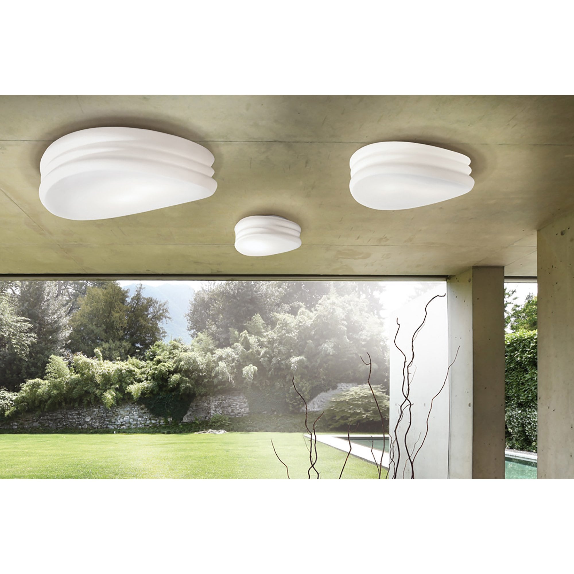 M3628 Mediterraneo Floor Lamp 2 Light E27 Polished Chrome / Frosted White Glass