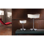 M3628 Mediterraneo Floor Lamp 2 Light E27 Polished Chrome / Frosted White Glass
