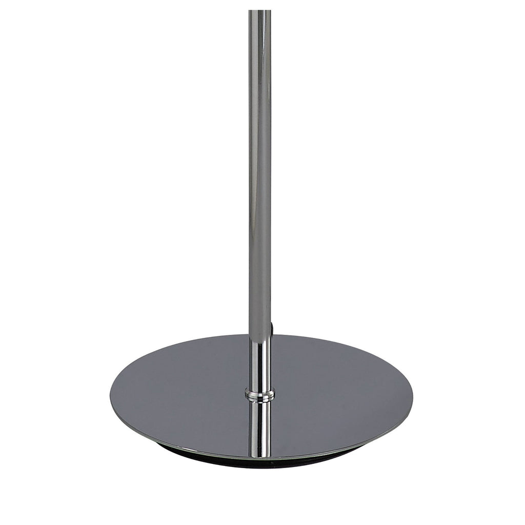 M3628 Mediterraneo Floor Lamp 2 Light E27 Polished Chrome / Frosted White Glass