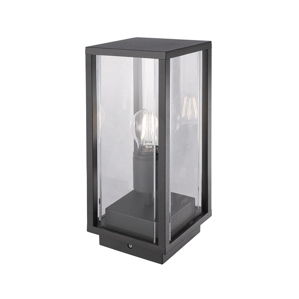 Meribel Outdoor Pedestal  Lamp 1 Light Graphite