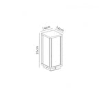 Meribel Outdoor Pedestal  Lamp 1 Light Graphite