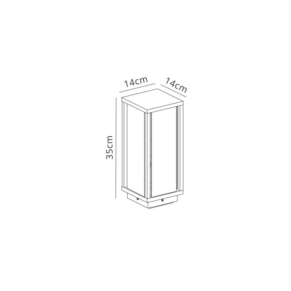 Meribel Outdoor Pedestal  Lamp 1 Light Graphite