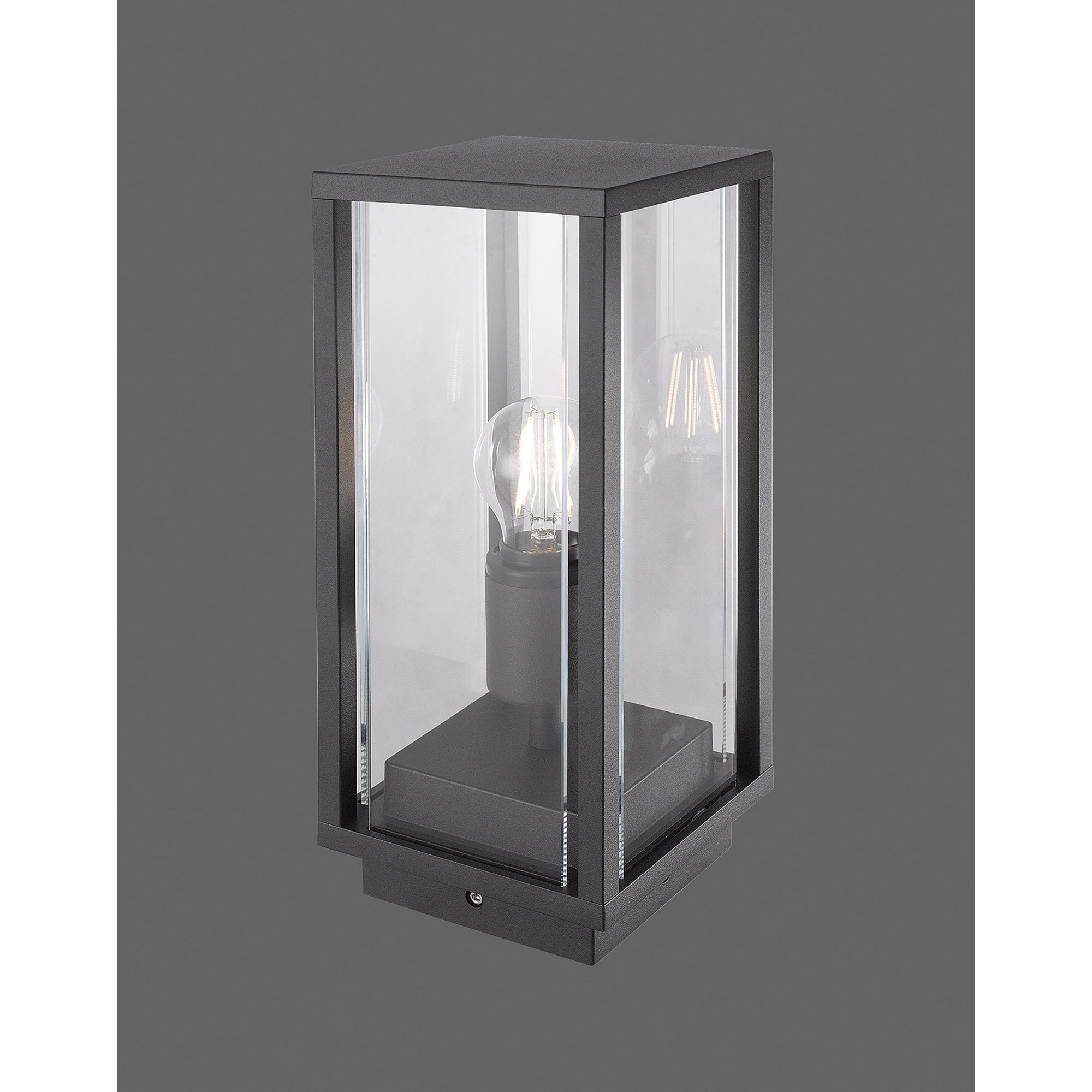 Meribel Outdoor Pedestal  Lamp 1 Light Graphite