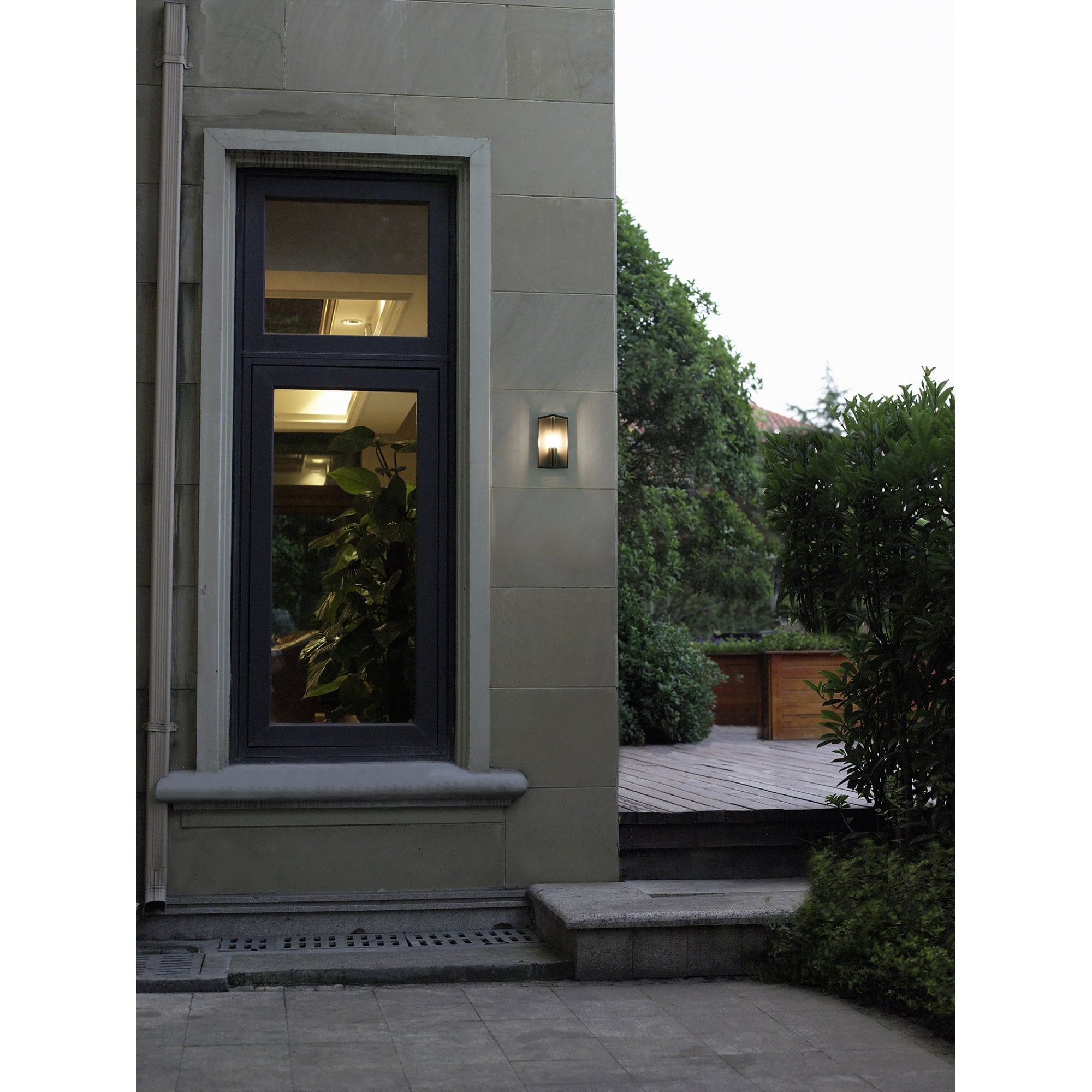 Meribel Outdoor Pedestal  Lamp 1 Light Graphite