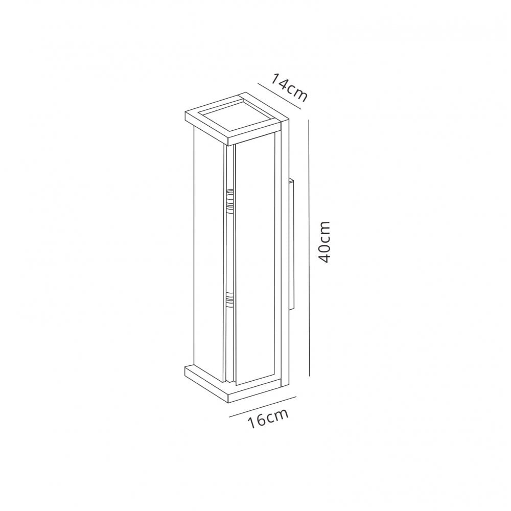 Meribel Outdoor Wall  Lamp 2 Light Graphite