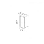 M6494 Meribel Outdoor Wall Lamp 1 Light Graphite