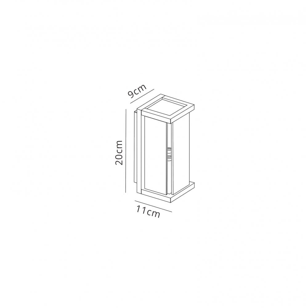 Meribel Outdoor Wall  Lamp 1 Light Graphite