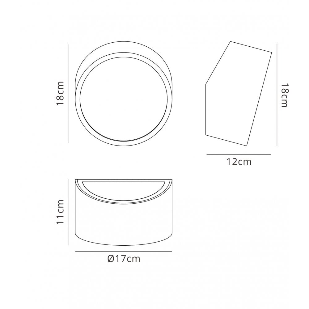 M5480 Mini Bathroom Wall Light Round 2x5W G9 LED Matt White