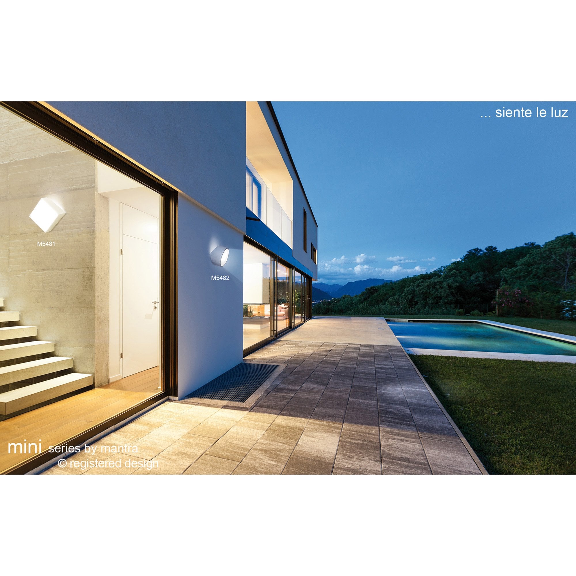 M5480 Mini Bathroom Wall Light Round 2x5W G9 LED Matt White