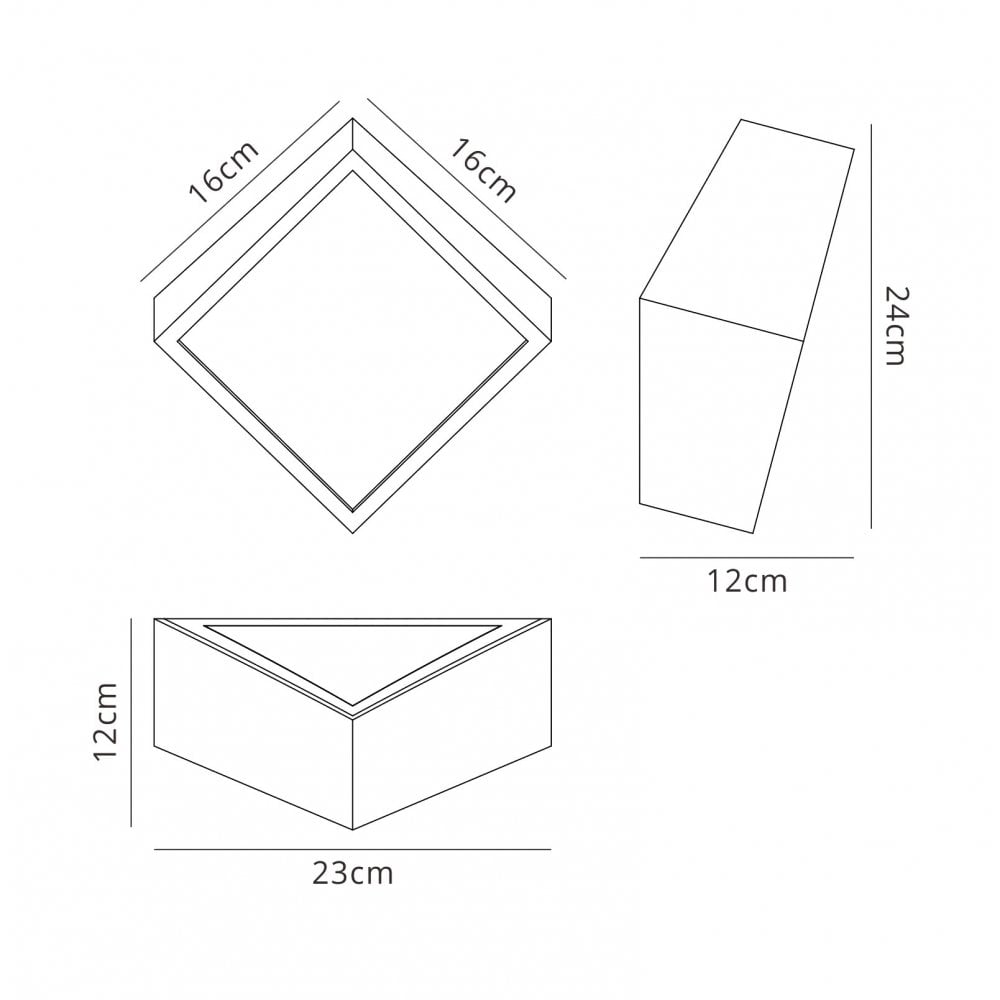 M5481 Mini Bathroom Wall Light Square 2x5W G9 LED Matt White