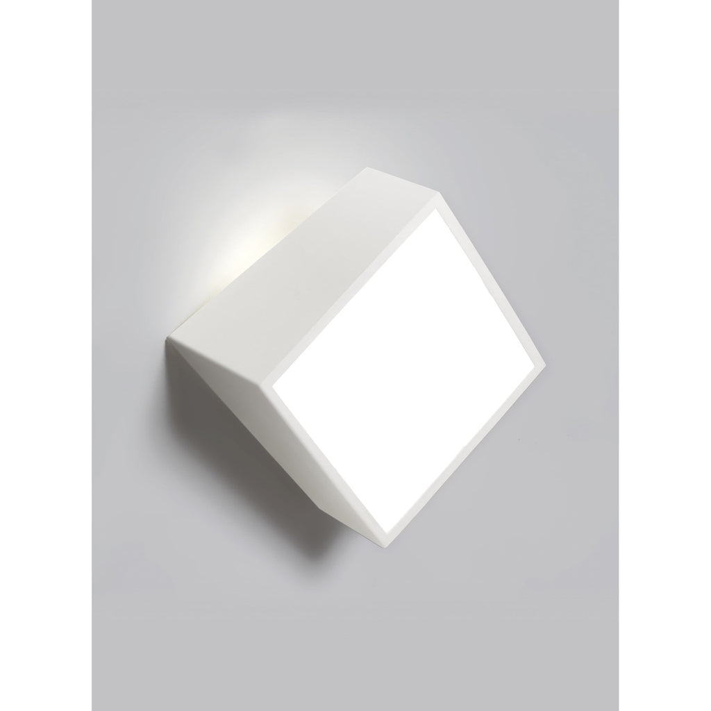 M5481 Mini Bathroom Wall Light Square 2x5W G9 LED Matt White