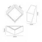 M5483 Mini Bathroom Wall Light Square 2x5W G9 LED Silver